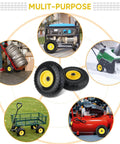 ✝️ 4.00-6 tire and wheel flat free, 2 pack 13" solid tires with 5/8" axle bore hole for multi-use, shown with garden cart and dolly