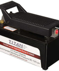 Front view of AME INTL 10,000 PSI 2.5 Quart Titan Air Hydraulic Pump with Aluminum Reservoir (15905)
