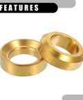 ✝️ Partuto 4 Pcs M6x5.5 Universal Bicycle Bolt Brake Screw Washer Bolts - Concave Convex Balancer - Titanium Alloy Gold Tone