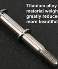 Titanium alloy seatpost bolt for Brompton; high strength, lightweight, durable replacement screw gasket; silver 13g.