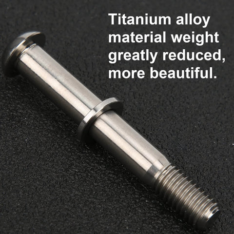 Titanium alloy seatpost bolt for Brompton; high strength, lightweight, durable replacement screw gasket; silver 13g.
