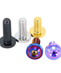 Various colors of ✝️ GR5 Titanium Alloy Flying Saucer Head Screws - Plum Blossom Anti-Theft Screws - 4 Pack M4 M5 M6 M8 M10