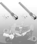 Micro Traders 2pcs Bicycle Caliper Screw Brake Pad Bolt Screw Y8J798060 M4 Disc Titanium Alloy Pin with Circlips