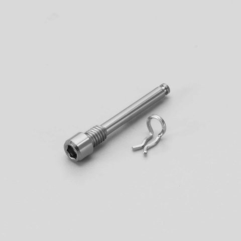 Micro Traders 2pcs Bicycle Caliper Screw Brake Pad Bolt Screw Y8J798060 M4 Disc Brake Caliper Bolt Titanium Alloy Pin with Circlips