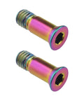 ECSiNG 2pcs Titanium Alloy Fixing Screws Bicycle Rear Derailleur Bolt, multicolor, side view