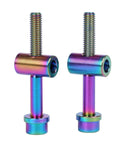 ✝️ UHDFBDHF 2PCS Titanium M5x40mm Bolt Nut Washer Bicycle SeatPost Fixed Bolt (Ranibow) - colorful titanium bolts