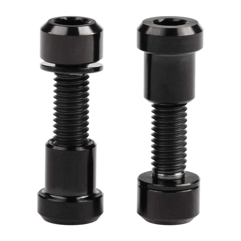 Pair of Wanyifa Titanium M5x16 18 20mm Bolts with Washer, Hex Head Screw for Bicycle Stem, Black Square Head, M5x18mm