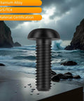 ✝️ TIRYTU 10PCS Titanium Bolts M5x15mm Lightweight Design displayed with scenic background, highlighting durability for humid environments.
