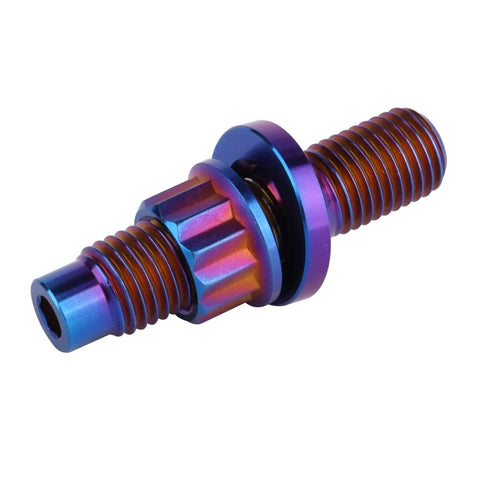 UHDFBDHF Titanium Bolt M8 M10x45mm Pitch 1.25 Automotive Exhaust Manifold Stud Kit Screws Nuts Washers Burnt Blue