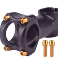 Bicycle stem with gold VAMUOEFL Titanium Bolt M5x16 18 20mm Allen Hex Tapered Head with Washer for MTB Road Bike