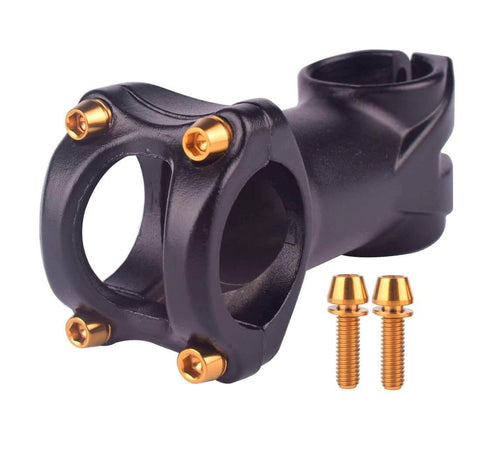 Bicycle stem with gold VAMUOEFL Titanium Bolt M5x16 18 20mm Allen Hex Tapered Head with Washer for MTB Road Bike
