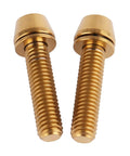 ✝️ UHDFBDHF 4Pcs Titanium Bolt M6 x 25mm Allen Hex Bolts with Washers Screw for Bicycle V Brake Hub Fixed (Gold) close-up