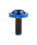 Wanyifa Titanium Bolt M6x15mm Torx T30 Screw in Brunt Blue for Bicycle Motorcycle Car, front view, metal sheen, pack of 4