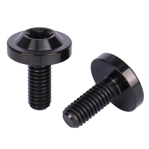 ✝️ UHDFBDHF 4Pcs Titanium Bolt M6 10 15 20mm Torx T40 Screws for Bicycle Motorcycle Car Bolt (Black, M6x15mm)