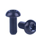 ✝️ VAMUOEFL M5 x 10mm Titanium Bolts Torx T25 Head for Bike Bicycle Disc Brake Rotor Screw 6Pcs (Black) close-up view