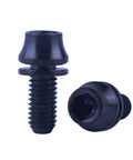 ✝️ VAMUOEFL M5x12mm Titanium Bolts with Washers for Bicycle Water Bottle Cage Hex Ti Screws, Quantity 4Pcs (Black) close-up view
