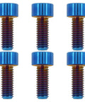✝️ TIRYTU Lightweight Titanium Bolts M6x15 - Hex Socket Screws for Weight-Critical Upgrades | Burnt Blue (6PC)