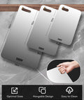 ✝️ Titanium Cutting Board Set of 3, Premium Pure Titanium Chopping Boards for Kitchen, sizes shown with easy cleaning feature