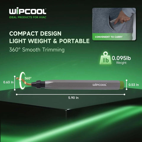 Side view of Titanium Coated Pipe Deburring Tool With 10 High Speed Steel Blades for pipe trimming.
