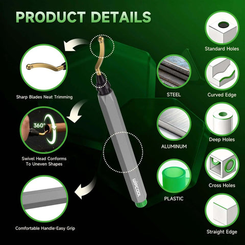 Titanium Coated Pipe Deburring Tool With 10 High Speed Steel Blades For Copper Metal Resin PVC Pipes And Edges 3D Printing Burr Removal Reamer durable design