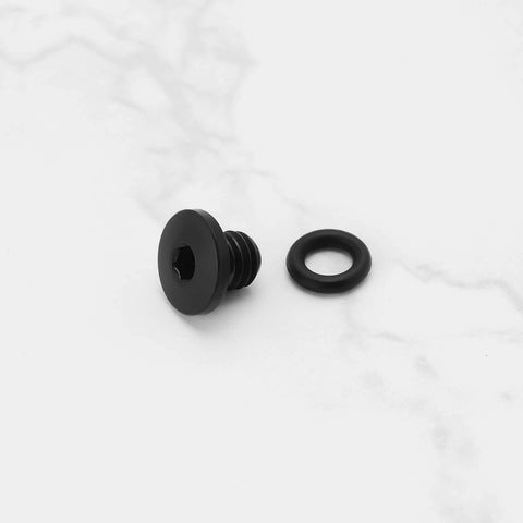 ✝️ YINETTECH 2 Sets TC4 Titanium Disc Brake Bleed Screws with O-Rings M5x8.5mm Compatible with Shimano M985/M988/M9020 Black