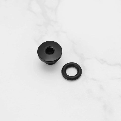 YINETTECH 2 Sets TC4 Titanium Disc Brake Bleed Screws with O-Rings M5x8.5mm Compatible with Shimano M985/M988/M9020 Hydraulic Caliper Y8RM98010 Black