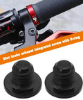 YINETTECH 2 Sets TC4 Titanium Disc Brake Bleed Screws with O-Rings M5x8.5mm for Shimano calipers pictured with handlebar installation