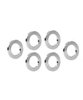 Six ✝️ Yaruijia Titanium Flat Washer M6 6AL4V Aerospace Grade 5 Sealing Rings for Screw Bolt Nut Pack of 6, silver color, shown in a set.
