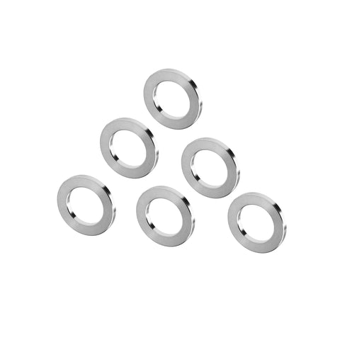Pack of 6 Yaruijia Titanium Flat Washer M6, 6AL4V Aerospace Grade 5 Sealing Ring for screw bolt nut, shown on white background