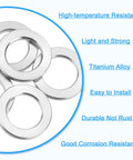 Silver ✝️ uxcell 5 Pcs M8 Titanium Flat Washer for Screw Bolt Nut Motor Maintenance with durability features highlighted