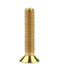 ✝️ Wanyifa Titanium Ti M5x10 12 15 20 25mm Countersunk Flat Head Hex Socket Cap Screw Bolt Pack of 4 (M5x25mm, Gold)
