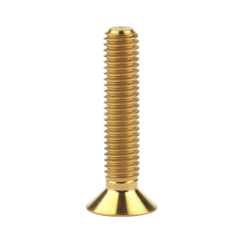 ✝️ Wanyifa Titanium Ti M5x10 12 15 20 25mm Countersunk Flat Head Hex Socket Cap Screw Bolt Pack of 4 (M5x25mm, Gold)