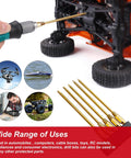 Person using FriHobby 1/4" Drivers Hex Bit Set on RC car, with 1.27mm to 3mm titanium bits visible, ideal for Traxxas Axial repairs