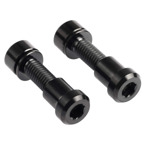 Wanyifa Titanium M5x16 18 20mm Bolt with Washer Hex Head Screw, black square head, for bicycle stem front forking lock, M5x18mm