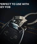 ✝️ MecArmy CH2 Titanium D Shape Heavy Duty Key Ring, Key Fob Holder Keychain with Screw Shackle attached to key fob