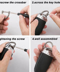 Instructions on assembling ✝️ TISUR Titanium D-Rings with Screw Shackle, D Shape Key Chains Rings, for car keys or DIY crafts
