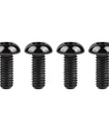 Wanyifa 4Pcs Titanium M5 x 12mm Holder Torx Head Bolt Screw for Bicycle Water Bottle Cage (Black) laid out in a row