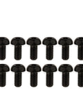 Set Of Twelve Titanium M5x10mm Rotor Bolts For MTB Mountain Bike Disc Brake Rotors Featuring Torx T25 Head Grade 5 Titanium Black Finish