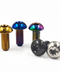 Set Of Twelve Titanium M5x10mm Rotor Bolts For MTB Mountain Bike Disc Brake Rotors Featuring Torx T25 Head Grade 5 Titanium 6Al-4V