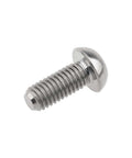 Close-up of a single bolt from the 4 pcs titanium M5 x 12mm Torx head bolts for bicycle bottle cage, showing its smooth metallic finish.