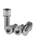 Wanyifa Titanium Ti Bolt M7 x 20mm Allen Head with Washers Bike Scewrs Pack of 4 on white background