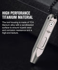 Close-up of OKNIFE Otacle D1 Titanium Small EDC Multi Bit Pocket Screwdriver with high-performance titanium material.