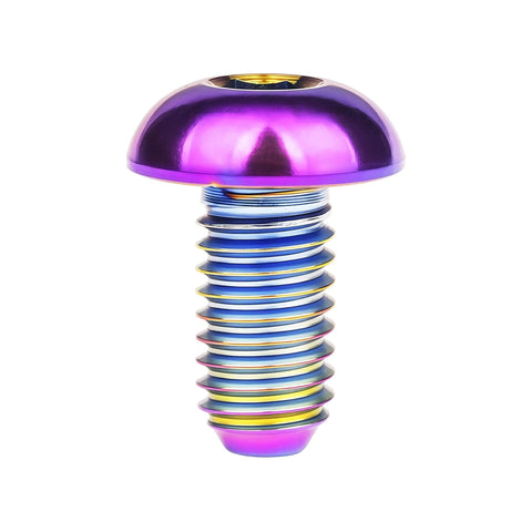 Wanyifa Titanium Bolt M3 8 10 12 15mm Allen Key Head Screws for Bicycle Pack of 4 (Rainbow, M3x10mm) close-up view