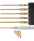 ✝️ FriHobby 1/4" Drivers Titanium RC Hex Driver Bit Set and Holder
