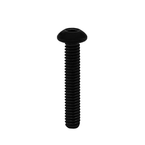 ✝️ RISON Titanium Screws M2.5x3mm, black button head hex socket, shown in close-up with threaded design.