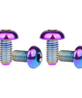 ✝️ Wanyifa Titanium Bolt M3 8 10 12 15mm Allen Key Head Screws for Bicycle Pack of 4 (Rainbow, M3x10mm)
