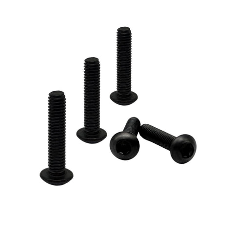 ✝️ RISON Titanium Screws M3 X 6mm Titanium Torx Button Head Screws 10Pcs Black ISO7380 Half Round Head Torx Drive