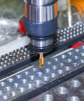 Machine using uxcell 6pcs 1/4-20 UNC B2 Spiral Point Thread Tap, titanium coated 6542 high speed steel, for metal threading.
