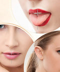 Titanium Threadless Piercing Tapers Kit For Safe Jewelry Changes shown on lip, septum, and ear in use