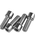 ✝️ Wanyifa Titanium Ti Bolt M7 x 20mm Allen Head with Washers Bike Scewrs Pack of 4, side view of bolts arranged